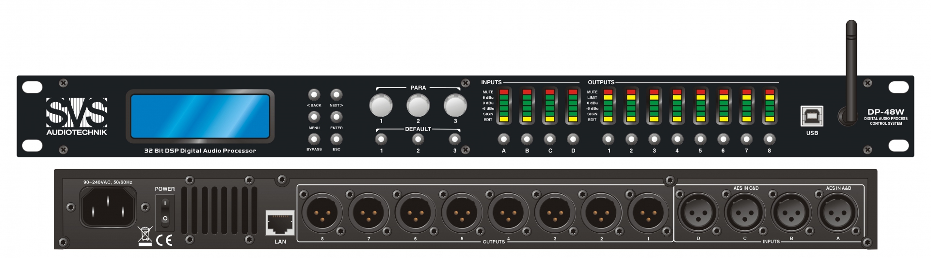 SVS Audiotechnik DP-48W Цифровой процессор: 4 входа 8 выходов в Киришах