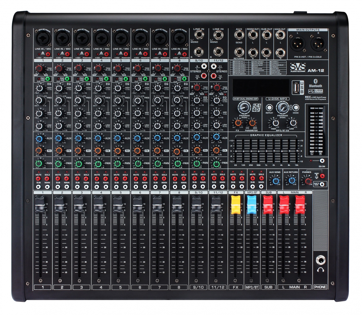 SVS Audiotechnik mixers AM-12 Микшерный пульт аналоговый, 12-канальный в Киришах