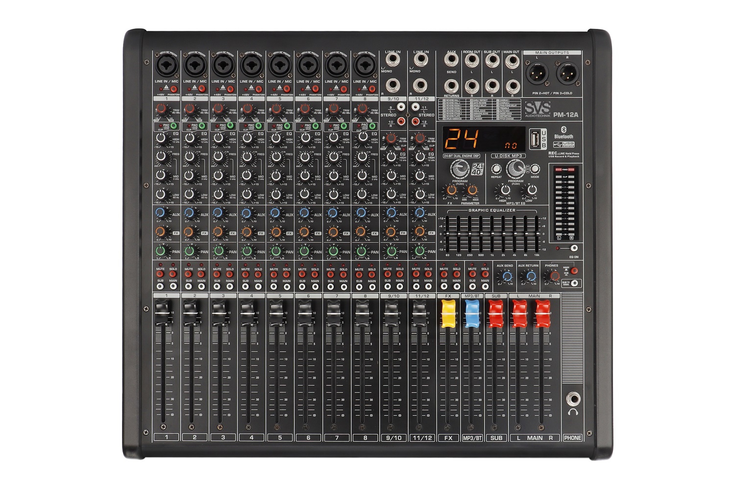SVS Audiotechnik mixers PM-12A Активный аналоговый микшерный пульт, 12-канальный в Киришах